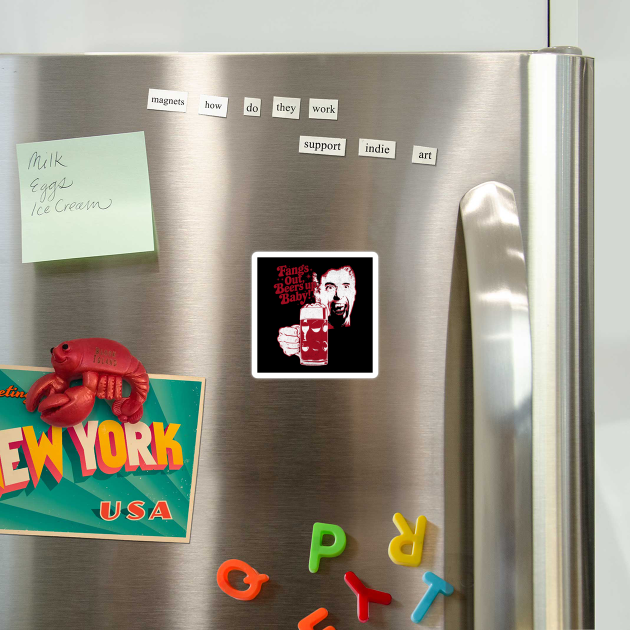 Fangs Out, Beers Up – Vintage Dracula Drinker Design by Joaddo